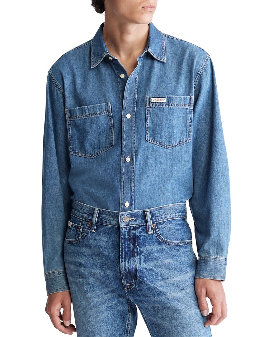 Calvin Klein mens Denim Shirt, s